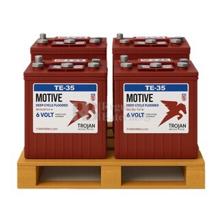 4 Bateras TROJAN TE35 |  6 Voltios 245 Amperios 